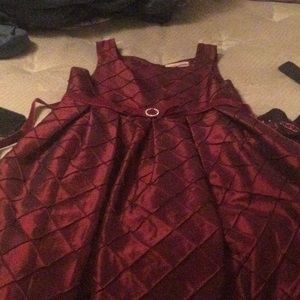Emily west dress, girls 12.5, maroon colored